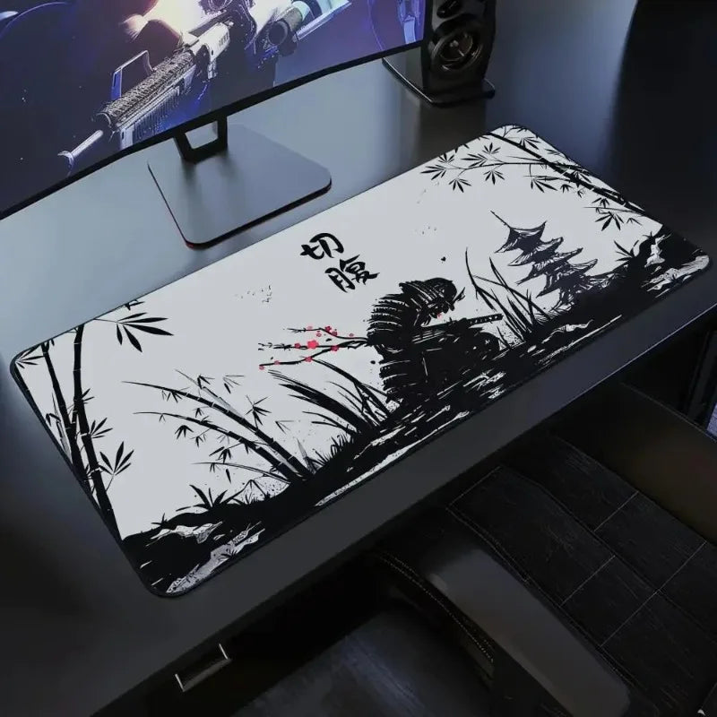 Japanese Samurai Desk Mat – XXL Gaming Keyboard Pad
