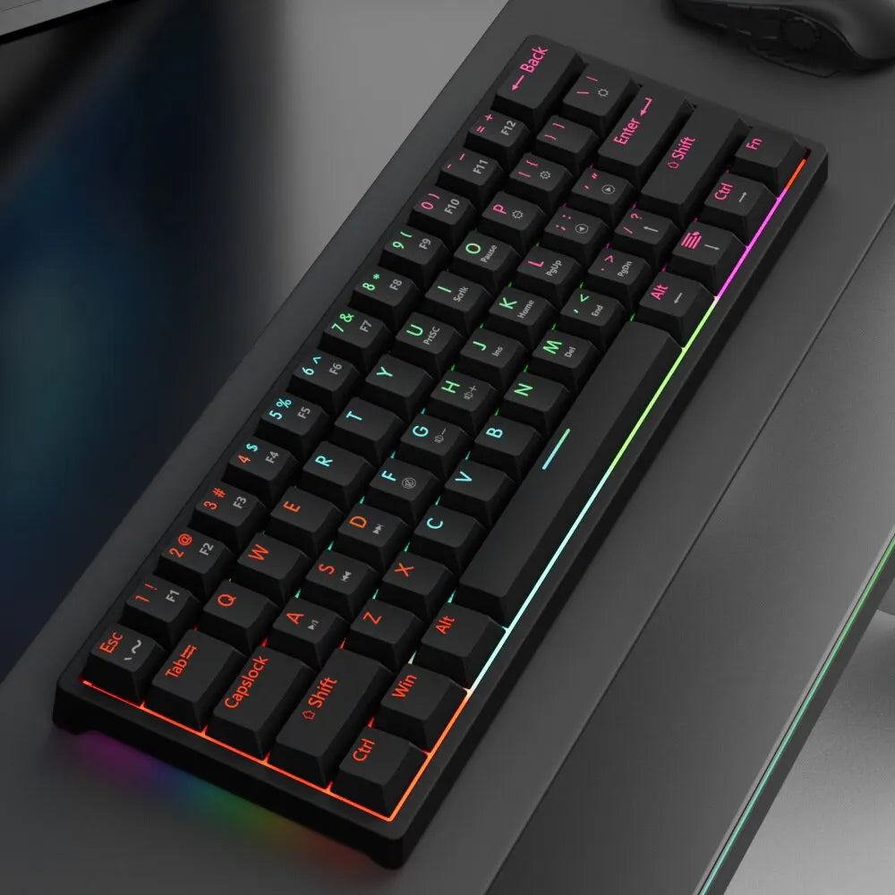 MUCAI MK61 Mechanical Gaming Keyboard – 61 Keys, RGB, Red Switch