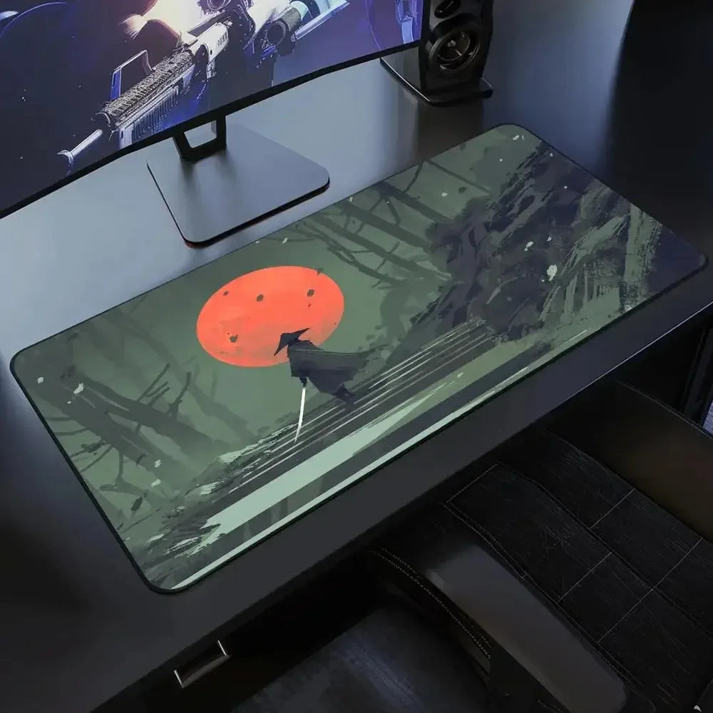 Japanese Samurai Desk Mat – XXL Gaming Keyboard Pad