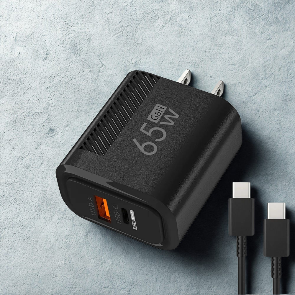 65W GaN USB-C Fast Charger | Quick Charge Wall Adapter for iPhone, Samsung, Xiaomi (EU/US Plug)