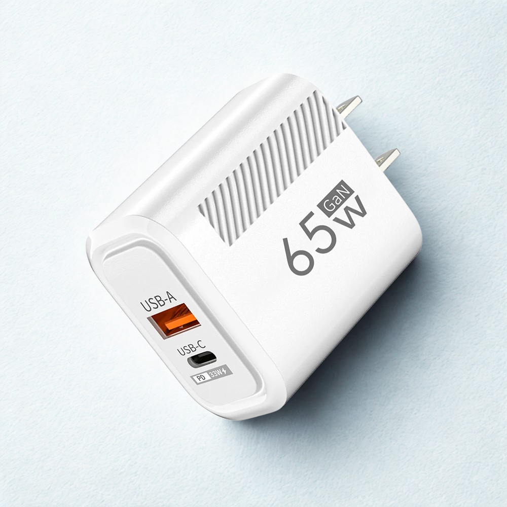 65W GaN USB-C Fast Charger | Quick Charge Wall Adapter for iPhone, Samsung, Xiaomi (EU/US Plug)