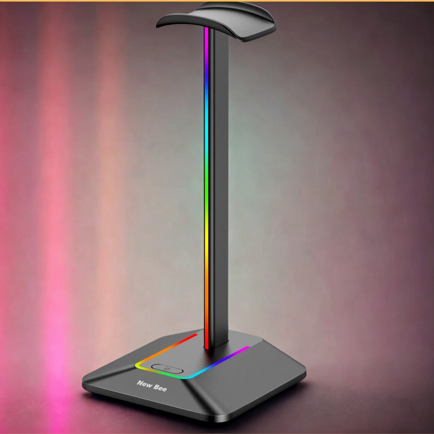 New Bee Z8 RGB Headphone Stand – Gaming Headset Holder with USB Ports