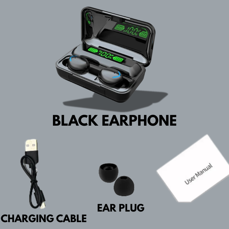 F9 TWS Wireless Earbuds – LED Display & Noise Reduction