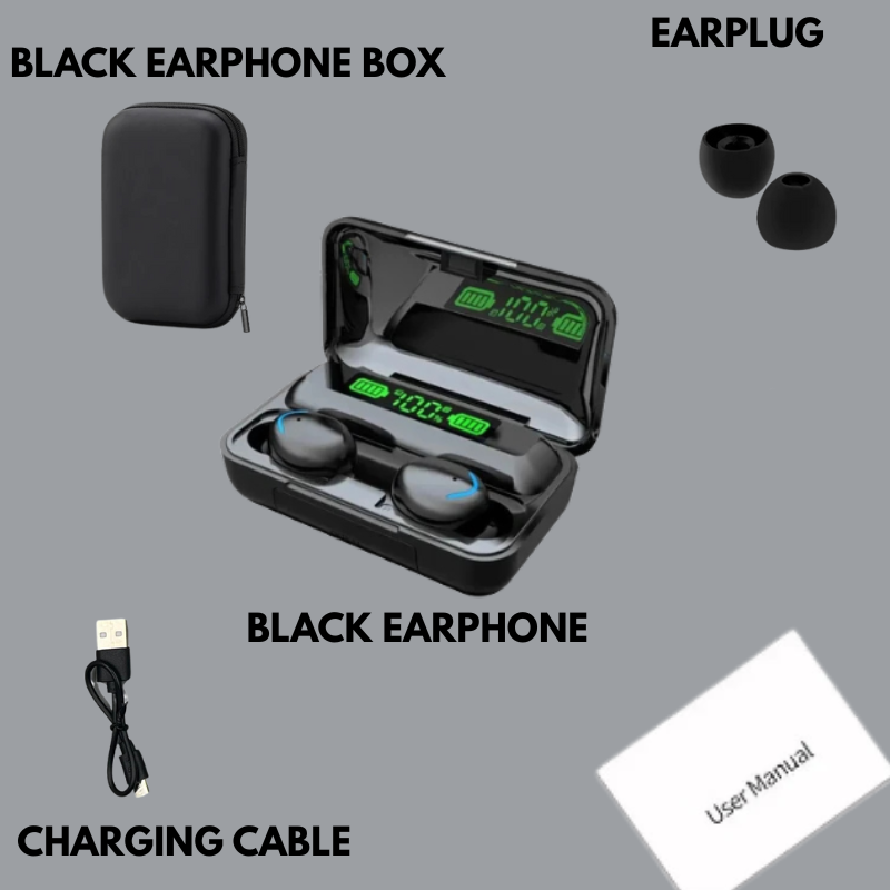 F9 TWS Wireless Earbuds – LED Display & Noise Reduction