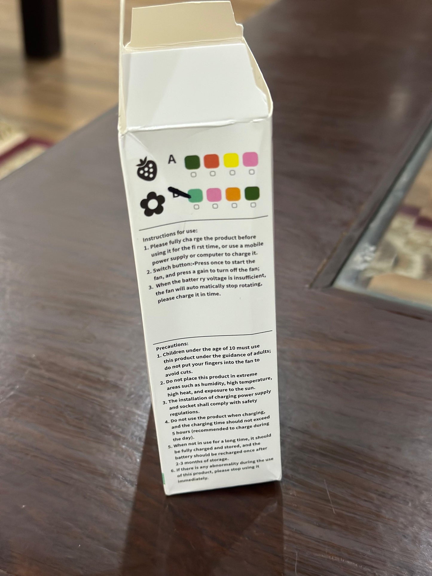 Mini Handheld Fan, USB Rechargeable Portable Fan - 3 Speeds, Strong Wind, Personal Desk Fan for Office, Travel, Home | Battery Operated (Yellow and blue)