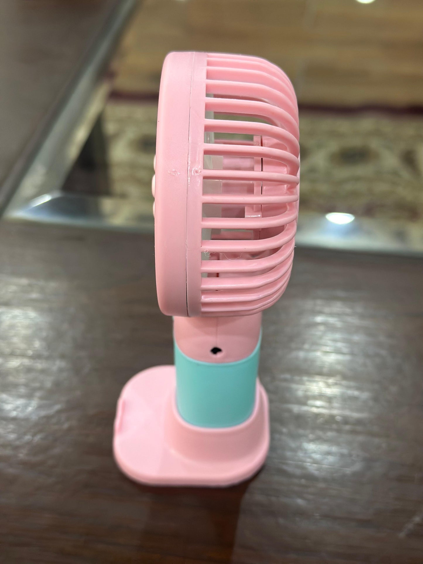 Rechargeable Mini USB Fan – Cute Flower Design | Portable Handheld Desk Fan with Stand | Strong Wind & Low Noise