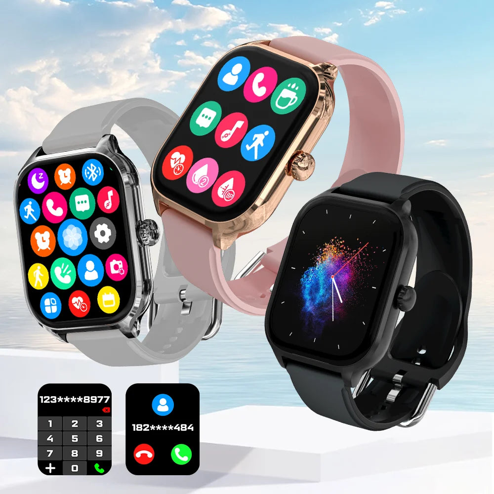 LAXASFIT H9 Smartwatch – Bluetooth Calls, Heart Rate & Fitness Tracker