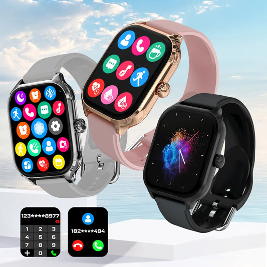LAXASFIT H9 Smartwatch – Bluetooth Calls, Heart Rate & Fitness Tracker