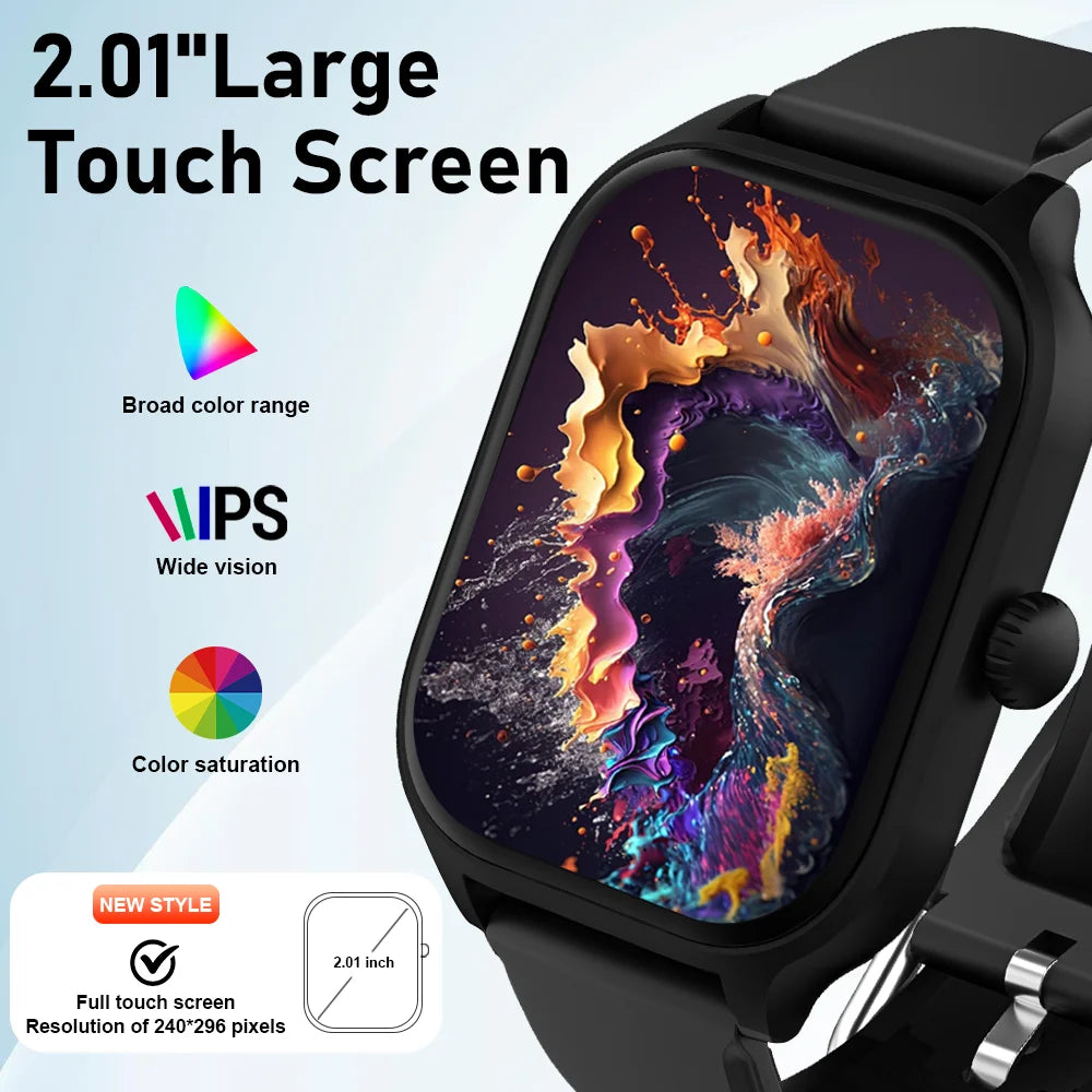 LAXASFIT H9 Smartwatch – Bluetooth Calls, Heart Rate & Fitness Tracker