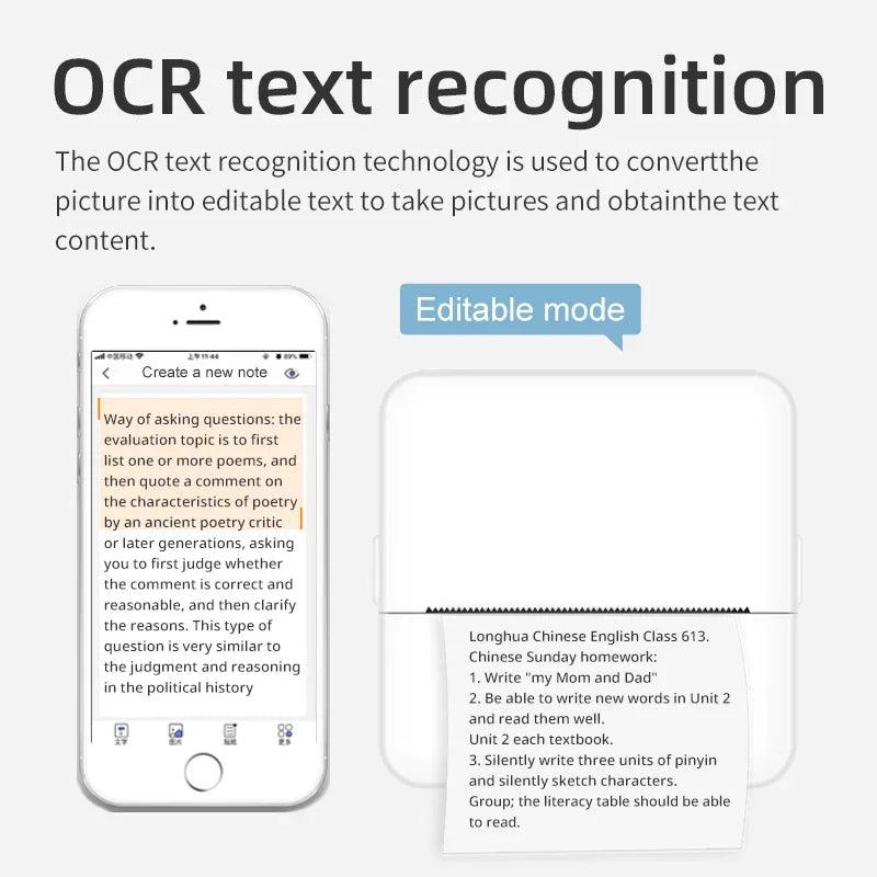 X6 Mini Bluetooth Thermal Printer – Portable Inkless Label & Sticker Maker