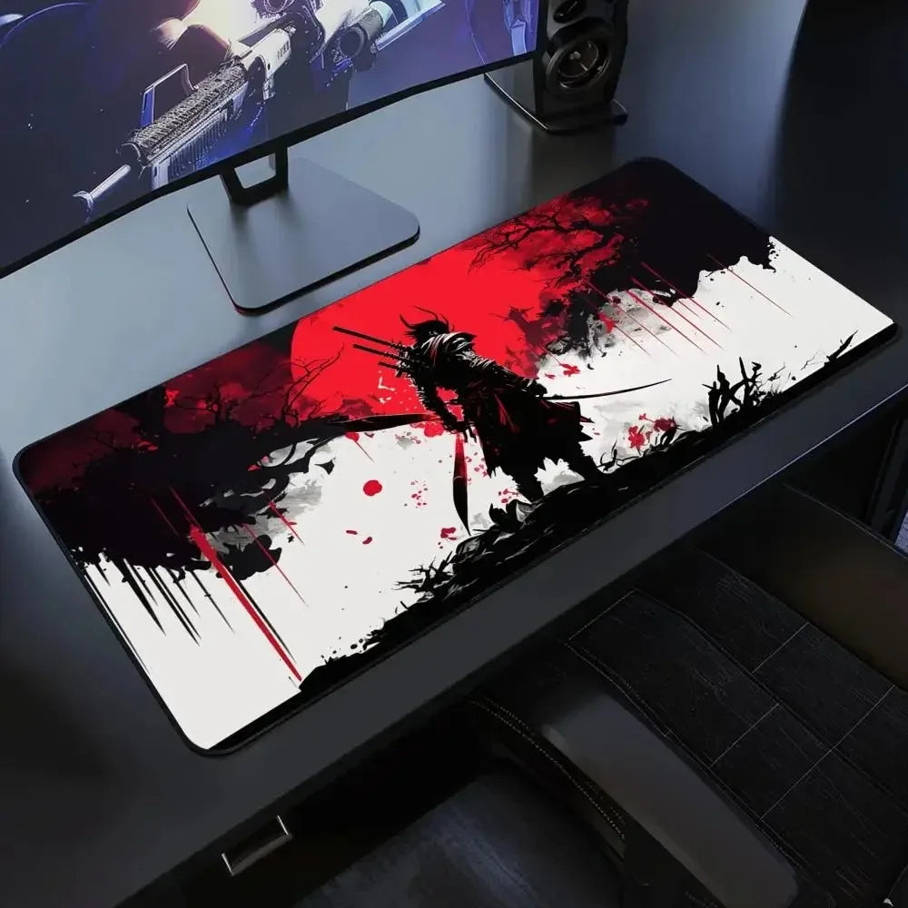 Japanese Samurai Desk Mat – XXL Gaming Keyboard Pad