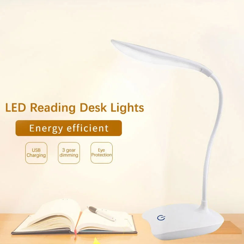 LED Rechargeable Desk Lamp – Eye-Care Night & Reading Light