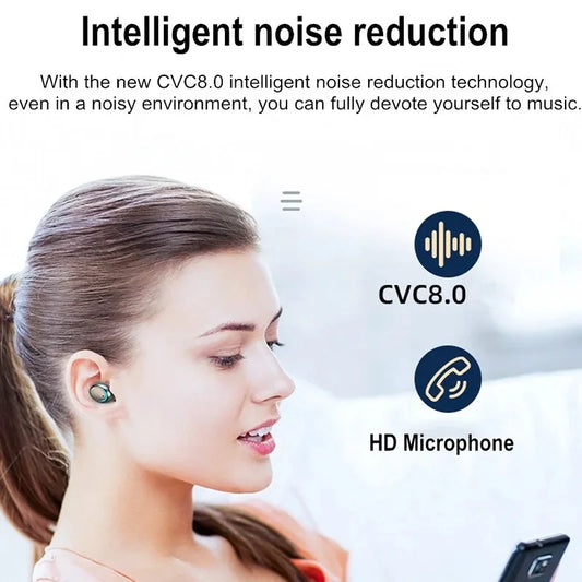 F9 TWS Wireless Earbuds – LED Display & Noise Reduction