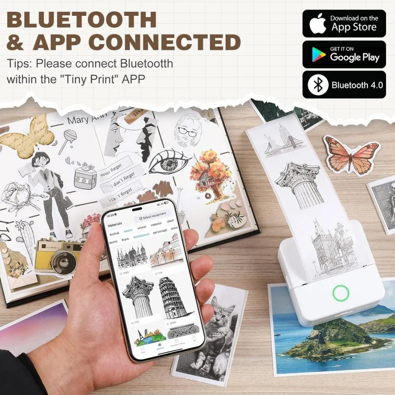 X6 Mini Bluetooth Thermal Printer – Portable Inkless Label & Sticker Maker