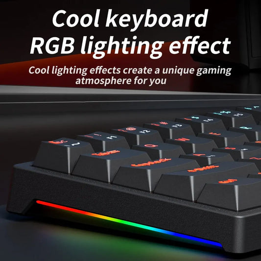 MUCAI MK61 Mechanical Gaming Keyboard – 61 Keys, RGB, Red Switch